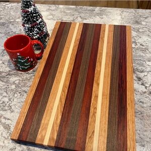 Striped Wooden Cutting Board